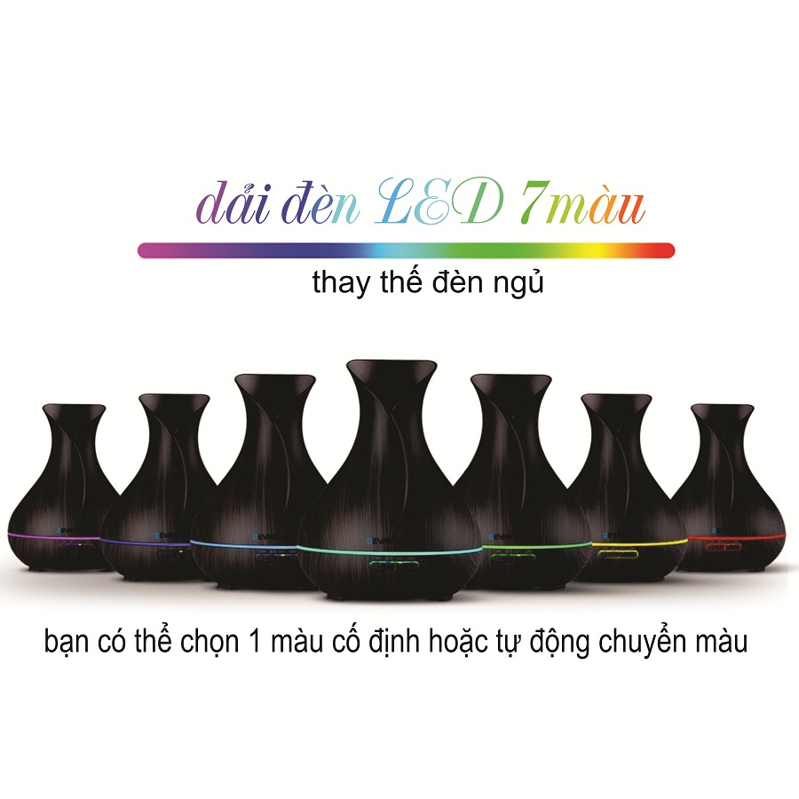 Máy Xông Tinh Dầu Đèn Xông Tinh Dầu Bình Hoa TuLip 550ml BH 18 Tháng