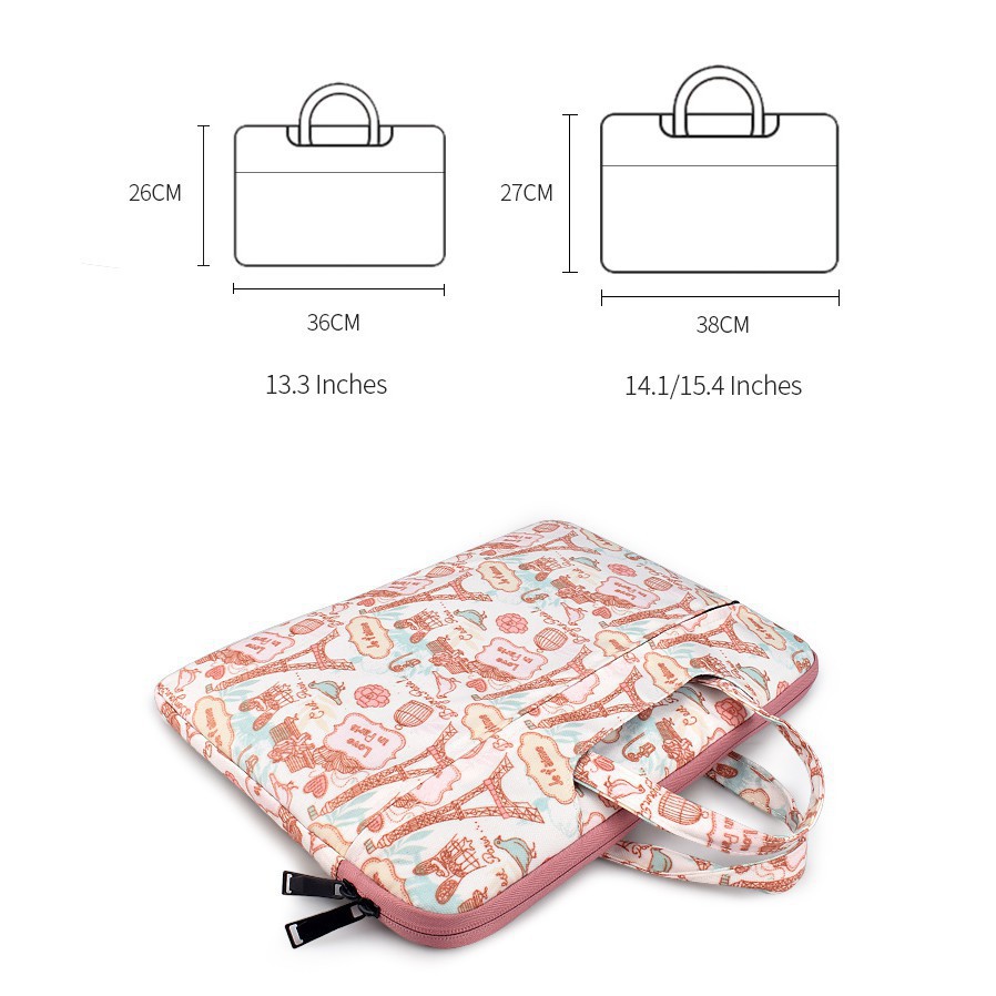 Túi đựng laptop 13.3 14.1 15.4 inch chống thấm nước và chống va đập họa tiết đáng yêu