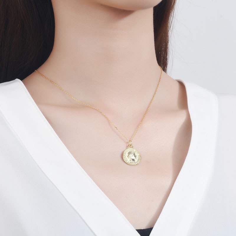 Vòng cổ Mặt Đồng Xu May Mắn Thời Trang Dành Cho Nữ