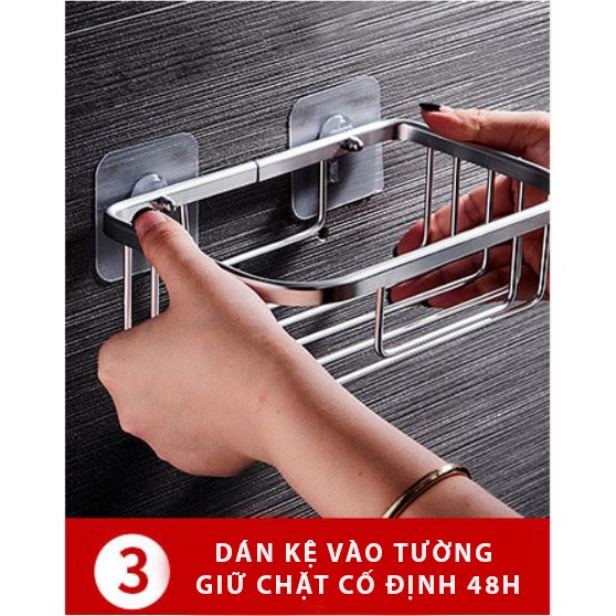 Kệ nhà tắm dán tường chắc chắn chịu lực đến 10kg hãng Danle