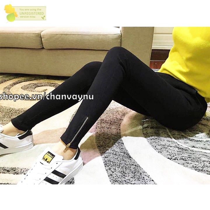 Quần Legging dây kéo chân QTTN