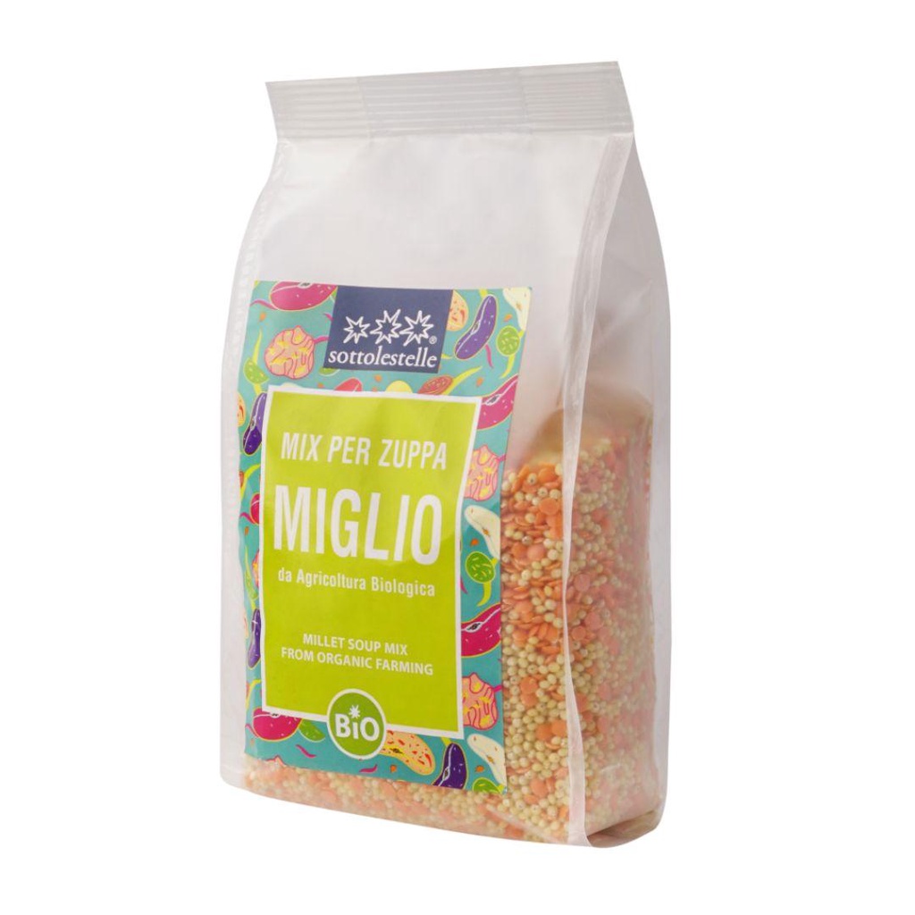 Hạt Dinh Dưỡng Hỗn Hợp 2 Loại Hạt Hữu Cơ 400g Sottolestelle Organic Mix Zuppa Miglio - Hạt Hữu Cơ Cho Bé - Organicley