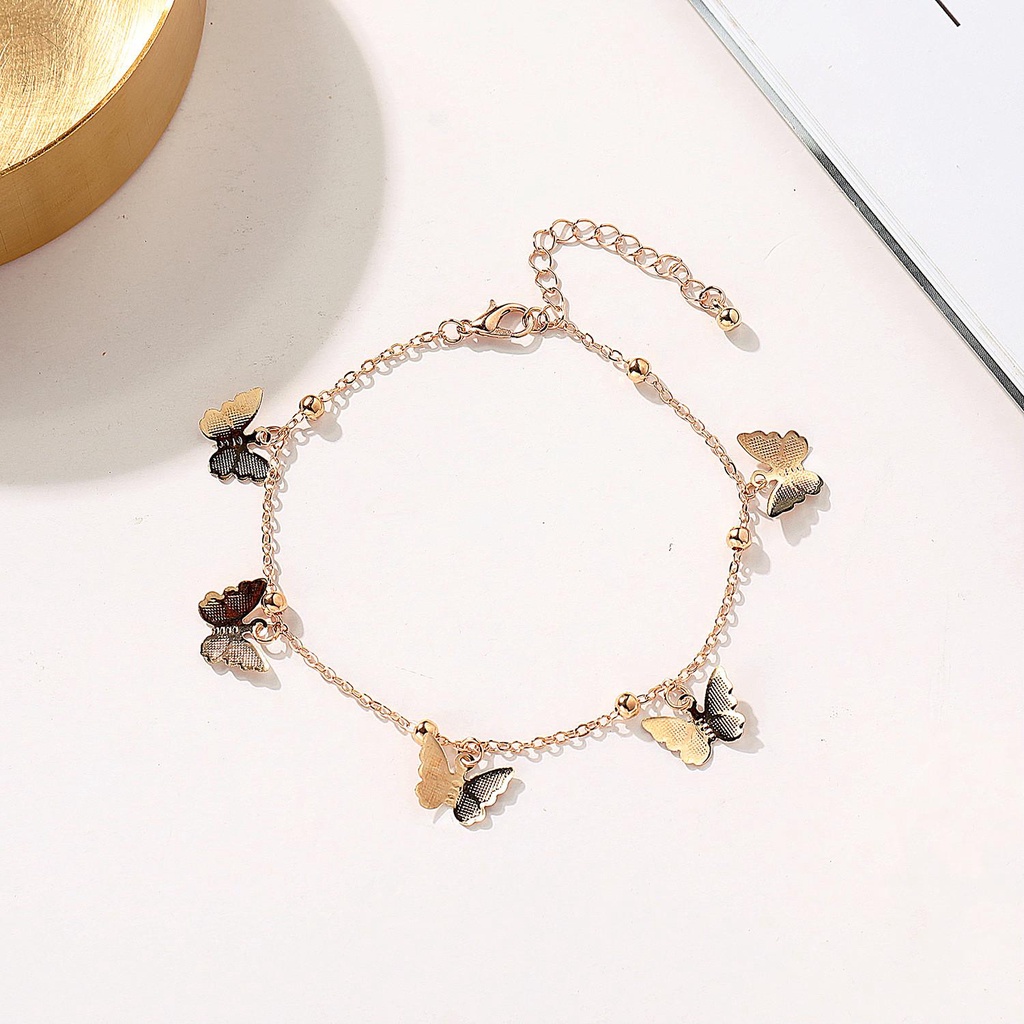 Lắc chân hợp kim hình bướm cho nữ
