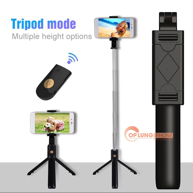 (SIÊU HOT - KÈM REMOTE) Gậy chụp hình kiêm Tripod 3 chân và Remote Bluetooth K07 - Gậy chụp hình tự sướng Bluetooth