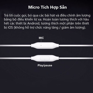 Tai nghe nhét tai Xiaomi Piston jack 3.5mm, âm thanh chân thực, nhựa TPE cao cấp