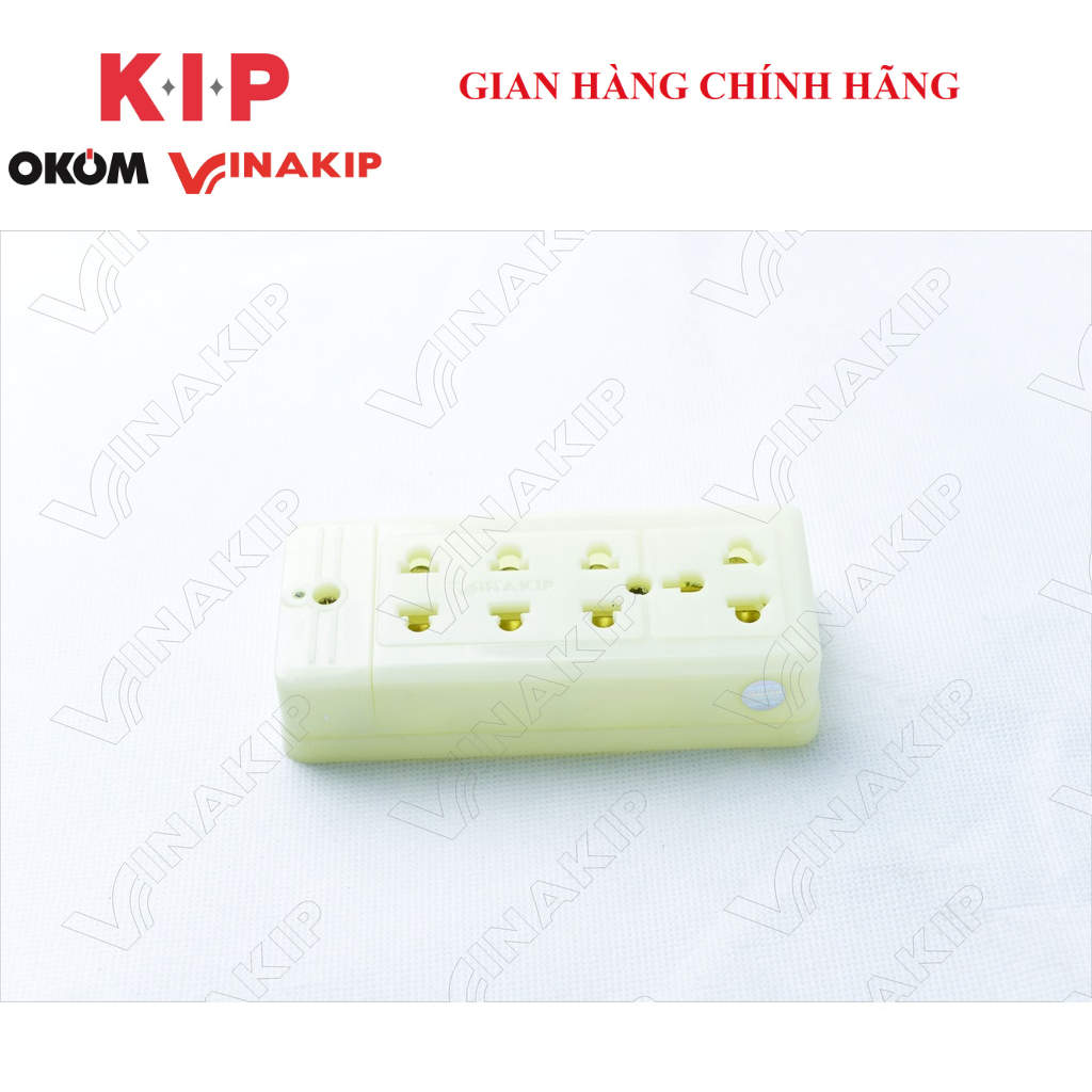 Ổ cắm VINAKIP 4 ngả đa năng tích hợp K1 /K2 15A 250V