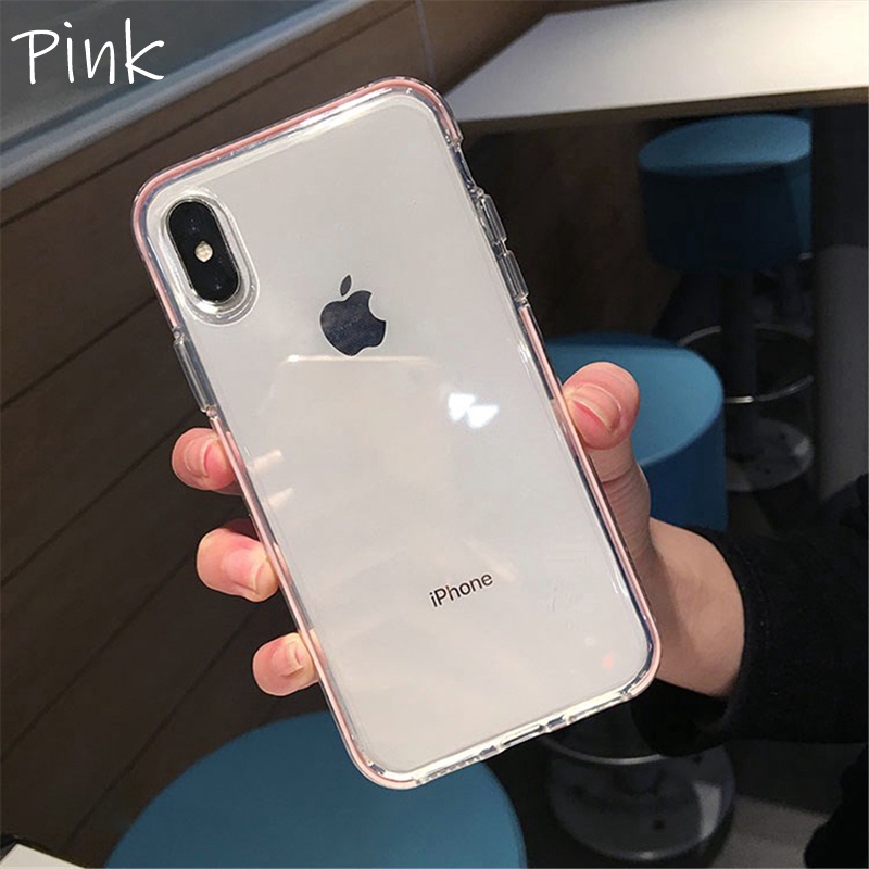 Ốp điện thoại trong suốt chống sốc 2 lớp cho iPhone 6/6s/6+/6s+/7/7+/8/8+/X/XS/XS Max