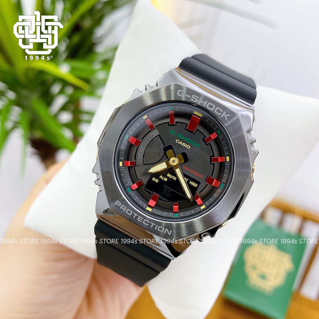 Đồng hồ unisex Casio G-Shock GM-S2100CH-1A chống va đập, vỏ thép không gỉ, chống nước 200m, hàng chính hãng
