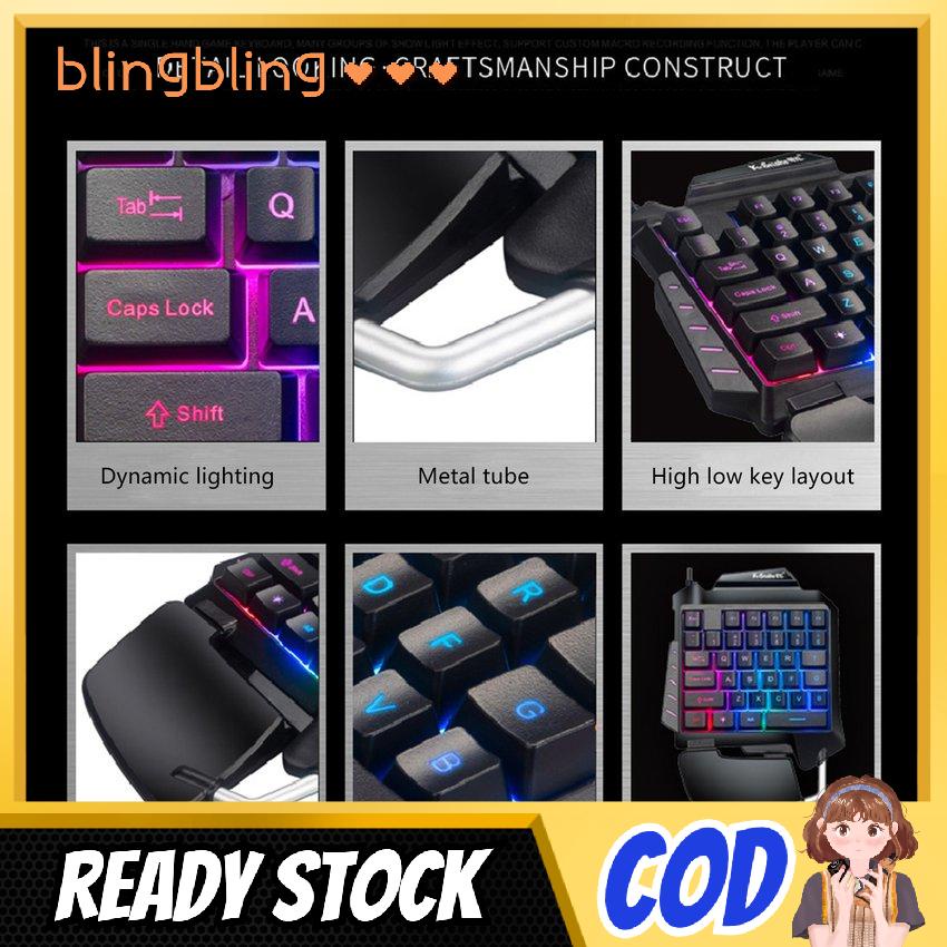 Bàn Phím Cơ Chơi Game Một Tay Có Đèn Nền Rgb | BigBuy360 - bigbuy360.vn