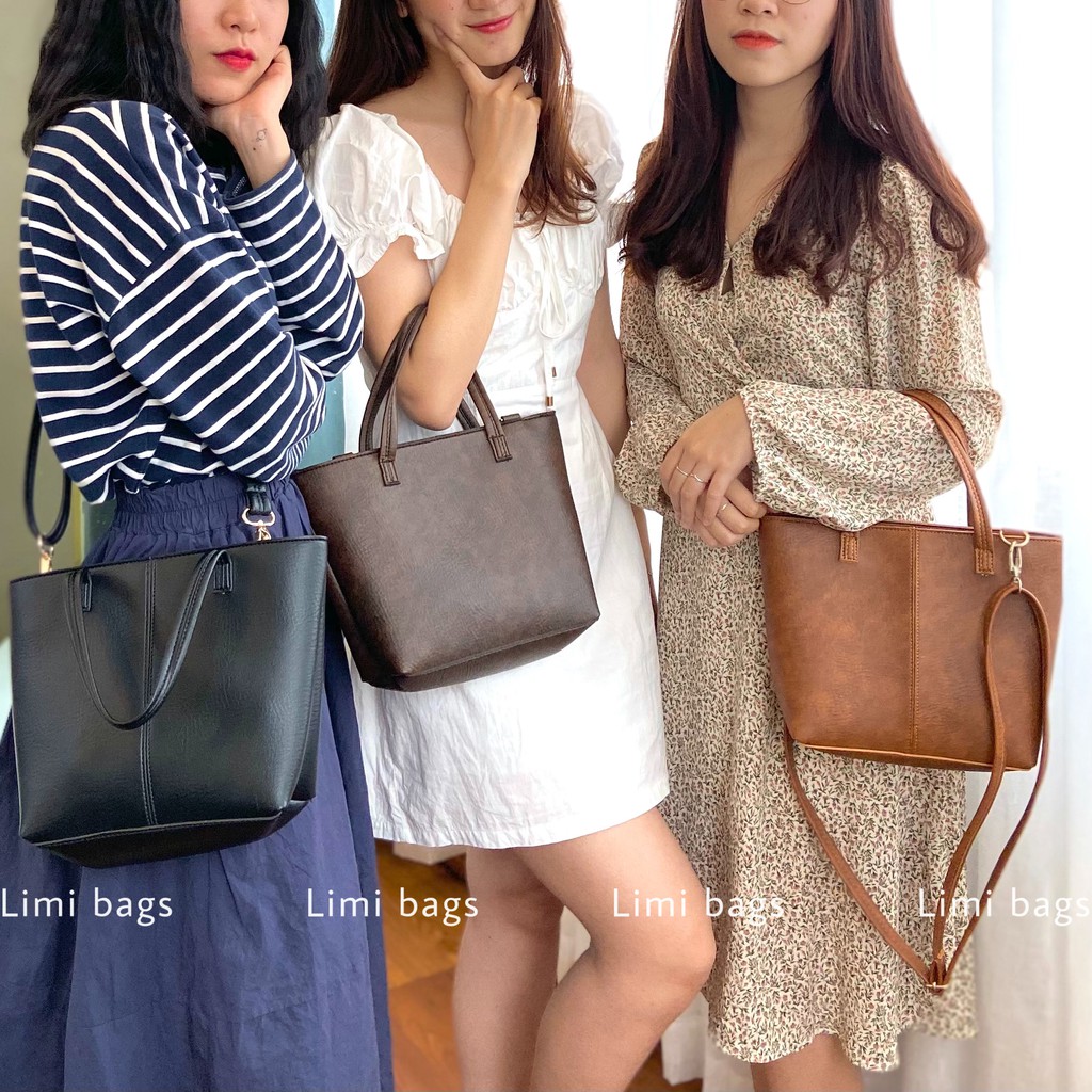 Túi xách nữ thời trang Mini tote da mềm đẹp cao cấp phong cách Hàn Quốc Vintage công sở đi chơi đi làm Limi bags