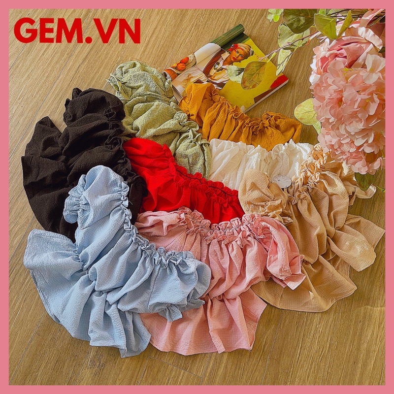 Áo kiểu croptop G138 CÓ BIGSIZE nhiều màu dễ lựa chọn cho phù hợp với phong cách thời trang riêng cùa các chị em GEM.VN