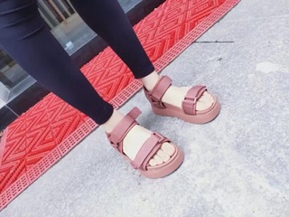 [SẴN ĐEN 37] Sandal cao su đế cao 5cm (ảnh thật ở cuối)