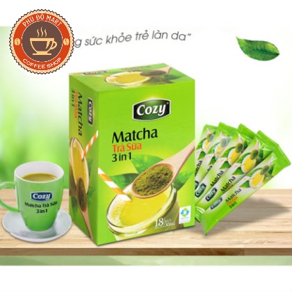 Trà COZY Matcha 3in1 hộp 18 gói