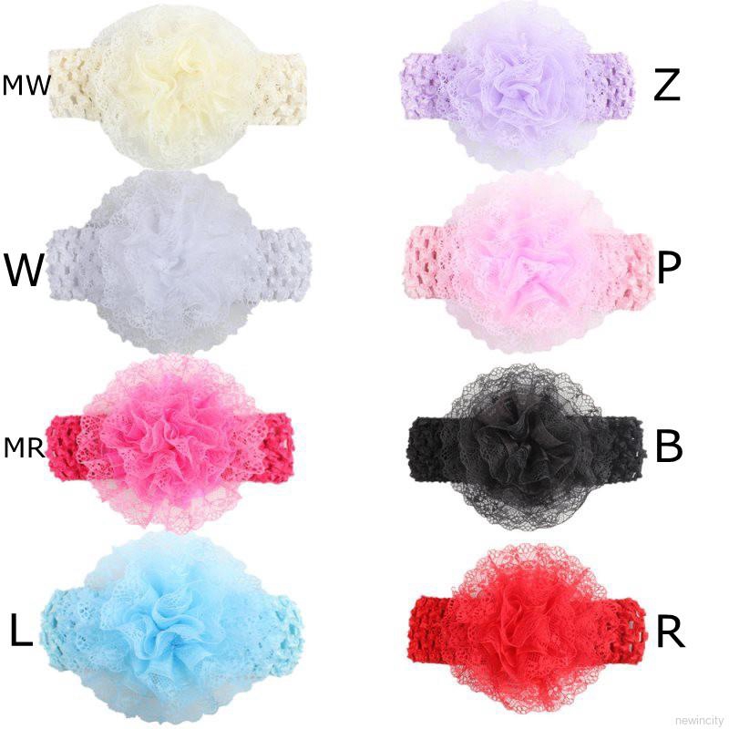 Băng đô ren hoa xinh xắn cho bé gái