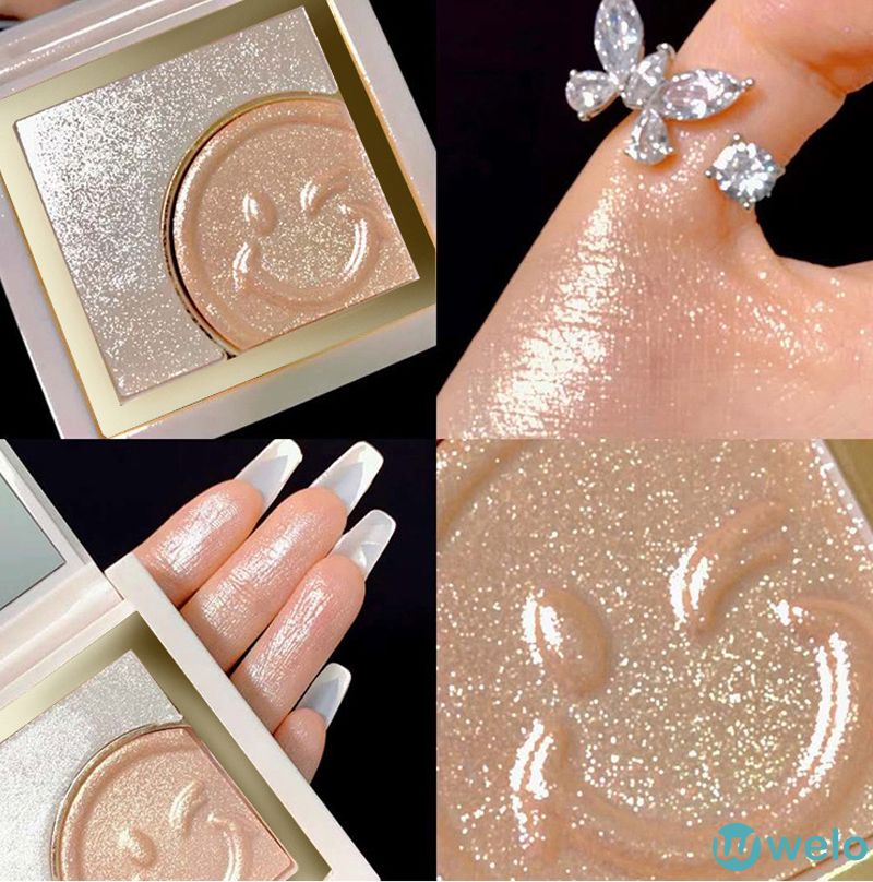 (Hàng Mới Về) Bảng Phấn Bắt Sáng Hai Màu Độ Bóng Cao Làm Sáng Tông Màu Da Cho Người Mới Bắt Đầu