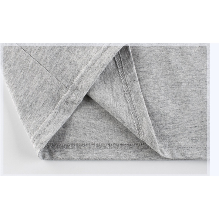 Áo thun trơn bé trai tay ghép sọc chất liệu cotton mềm mịn thoáng mát êm ái cho bé
