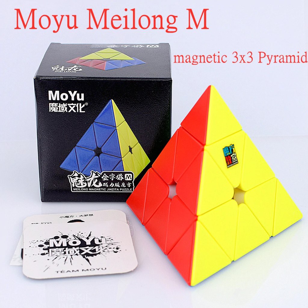 Đồ chơi Rubik Nam Châm Moyu Pyraminx 3M Tam Giác Stickerless - Biến thể giúp trí Não phát triển