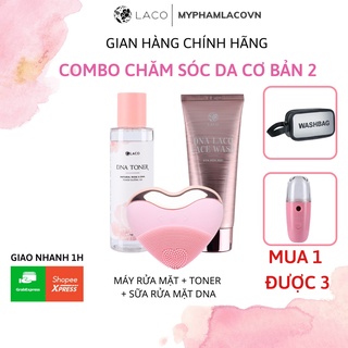 Combo Chăm Sóc Da Cơ Bản (Máy Rửa Mặt Laco Luxury + Sữa Rửa Mặt DNA + Toner)