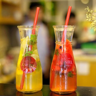 6 Ly eo thủy tinh 350ML đựng sinh tố