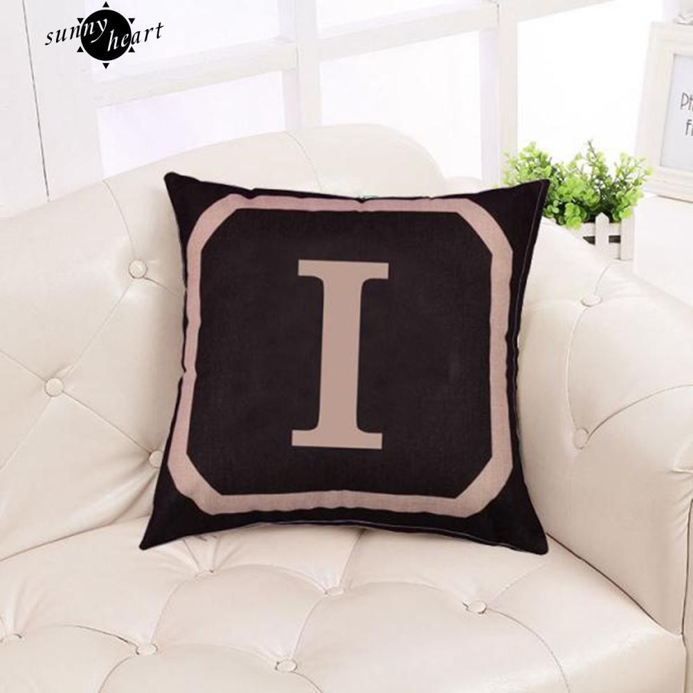 Bao Gối Tựa Lưng In Hình Chữ Cái Nhiều Màu Sắc Dùng Cho Ghế Sofa Giường Ngủ
