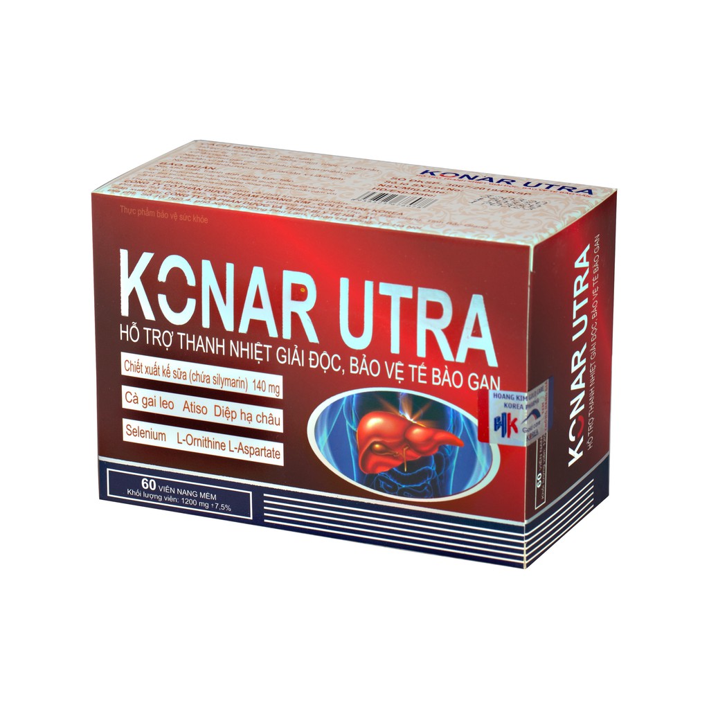 Hộp 60 Viên Uống Bổ Gan Konar Utra Hoàng Kim