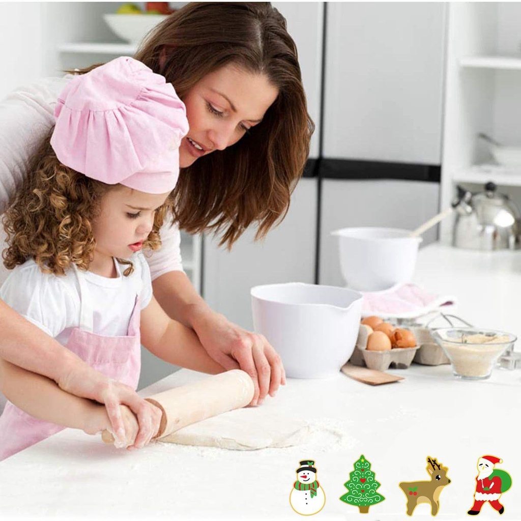 Khuôn Làm Bánh Quy Hình Ông Già Noel Tuần Lộc / Hoa Tuyết 3D Bằng Thép Không Gỉ DIY