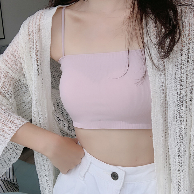 Phụ nữ Hàng đầu Nữ Crop Top Áo lót có đệm Bralette Thời trang dạo phố Đồ lót liền mạch Đồ lót gợi cảm Ống trên cùng Áo ngực Bandeau Hàng đầu