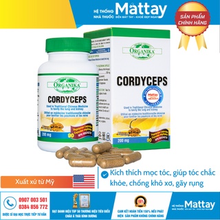 Cordyceps - Organika - Hỗ trợ bồi bổ cơ thể, tăng chức năng phổi và thận (60 viên).