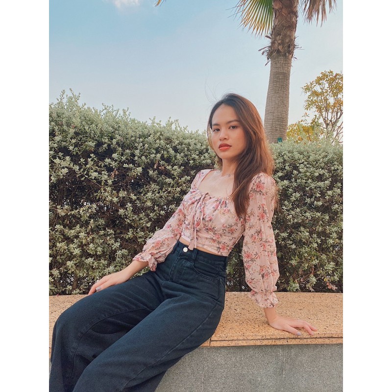 Áo croptop hoa Love Rose RÊVER