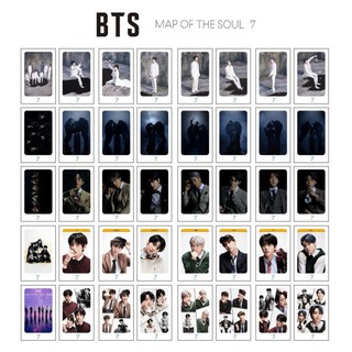 Bộ 40 Thẻ Hình Nhóm Nhạc Kpop Bts Kèm Kẹp+Dây 1.2m