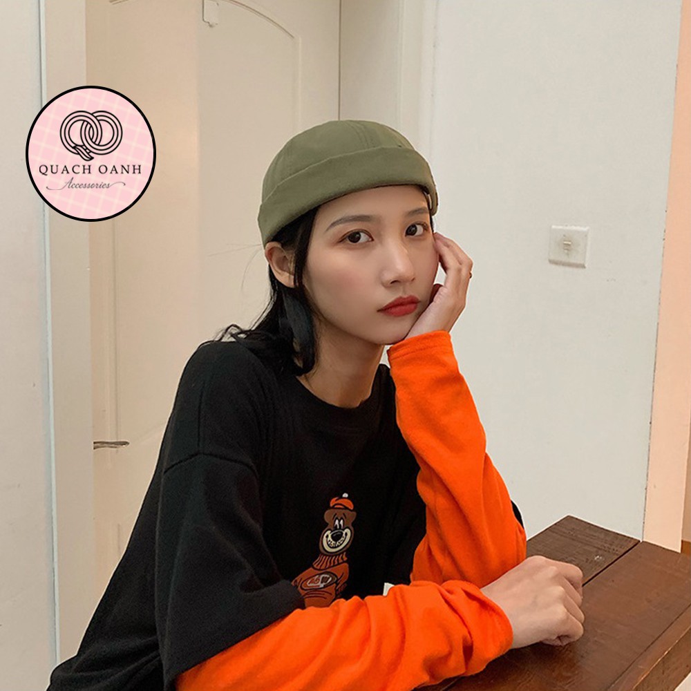 Mũ quả dưa địa chủ beanie không vành hình con cá – MU61