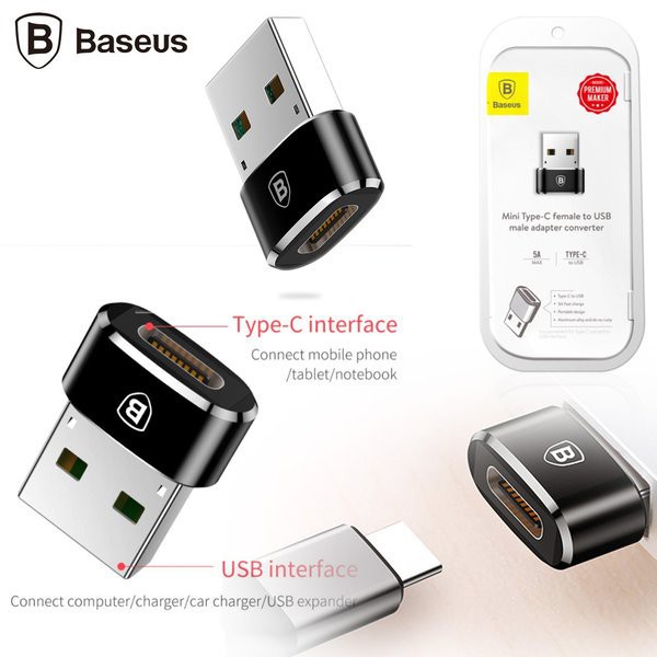  Hạt OTG BASEUS CAAOTG USB to Type-C (BM-03141)