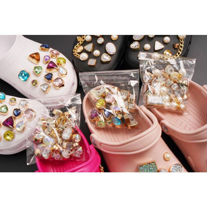 Phụ Kiện Khóa Dây Xích Kim Loại Trang Trí Giày Dép Cho Giày Dép jibz sandals
