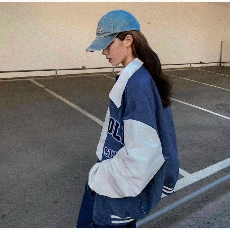 Áo nhung tăm varsity áo khoác bomber 2 lớp cao cấp cổ bẻ 09 form rộng Uniex siêu đẹp cho Nam nữ- AQ
