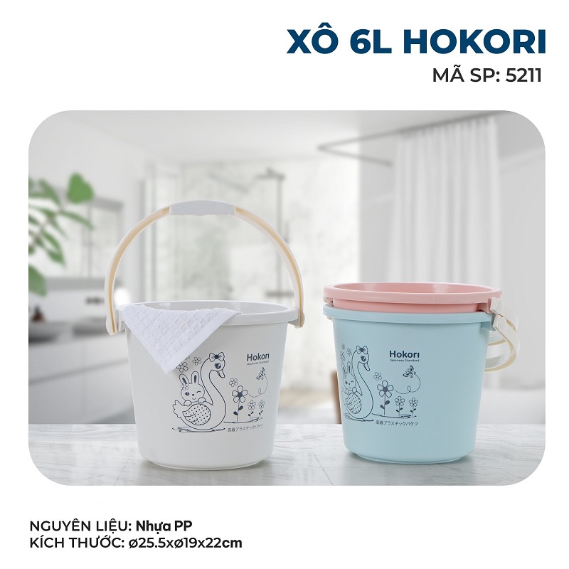 XÔ NHỰA HOKORI VIỆT NHẬT 6L