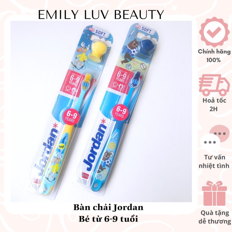 Bàn chải đánh răng Jordan cho bé từ 6-9 tuổi