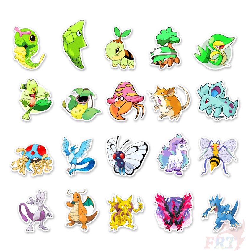 50Pcs/Set ☆ Pokémon Series 01 Funny Stickers ☆ DIY Fashion Waterproof Decals Doodle Graffiti Stickers