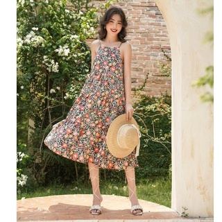 Olv - đầm blooming loose straps dress
