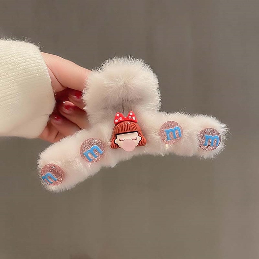 1 Kẹp Tóc Hình Thú Nhồi Bông Dễ Thương Cho Nữ