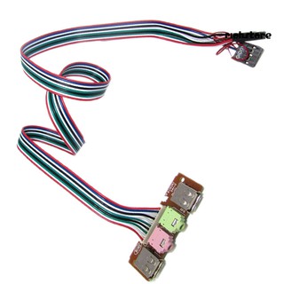 EJ_6.8cm PC Computer Case Front Dual USB Audio Port Panel Mic Earphone Jack Cable
