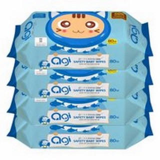 Combo 6 gói khăn ướt agi 80 tờ không hương sx 2020