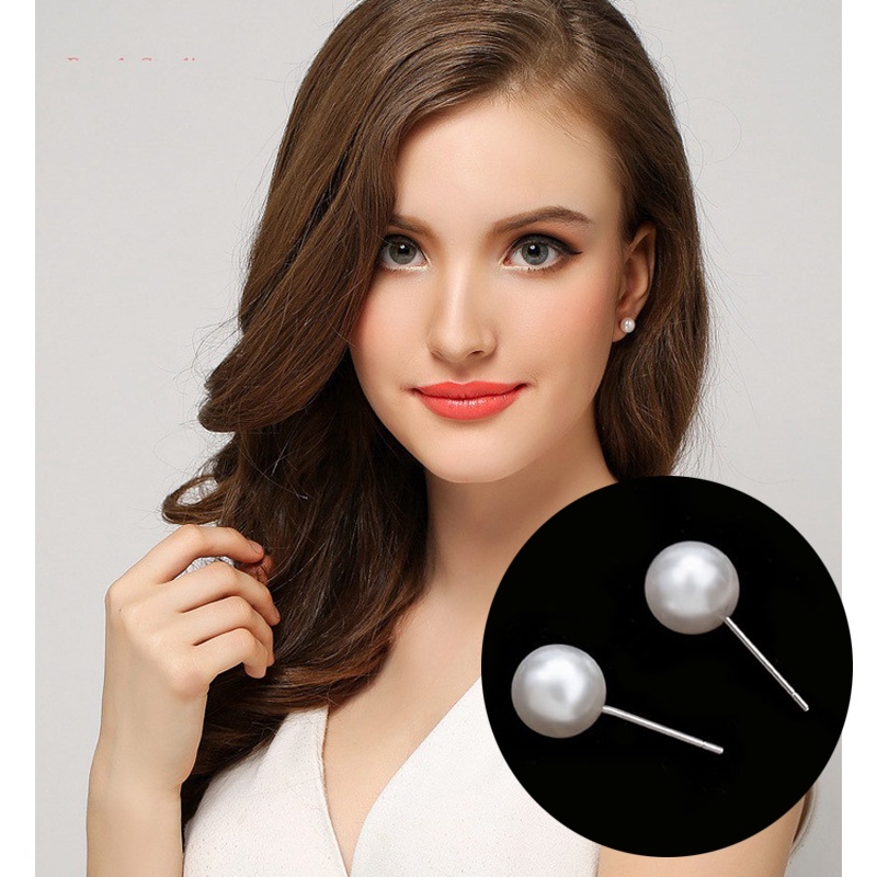 Bông tai ngọc trai 8mm thời trang Hàn Quốc