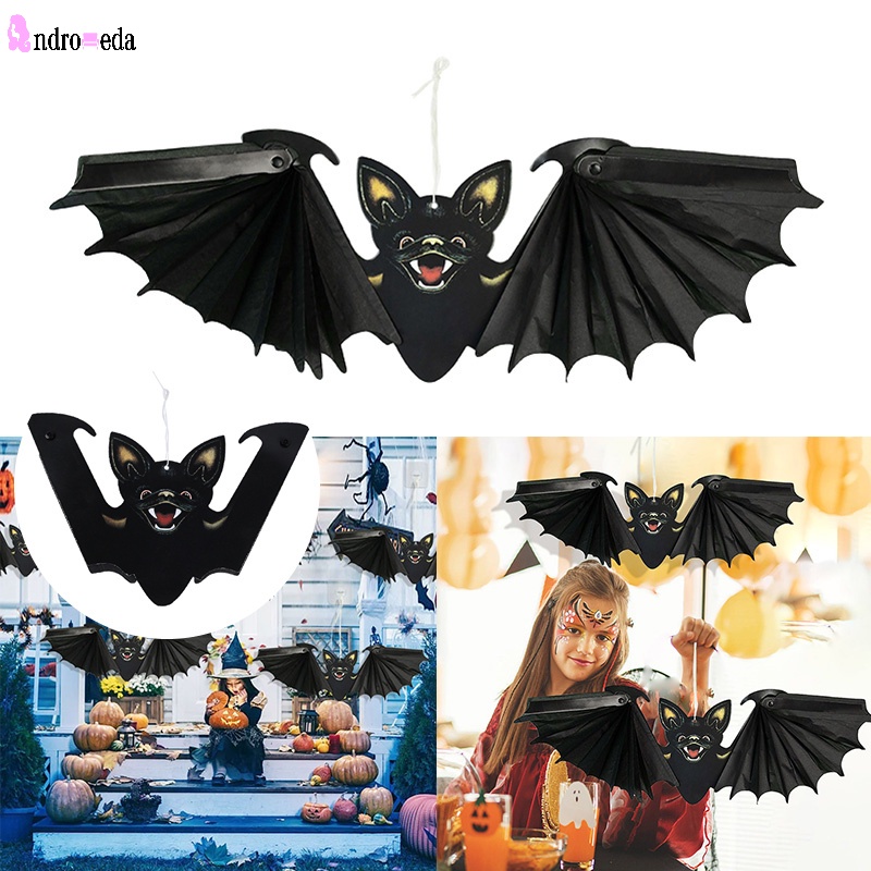 1 Con Dơi Bằng Giấy Có Dây Treo Dùng Trang Trí Halloween