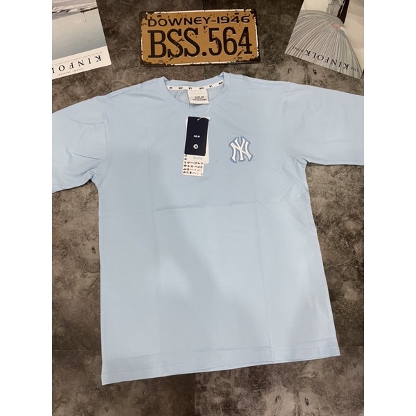 Áo Thun NY Unisex In Thêu Logo Và In Hoạ Tiết Chất Cotton 100% Màu Trắng/Đen/Xanh/Vàng/Hồng