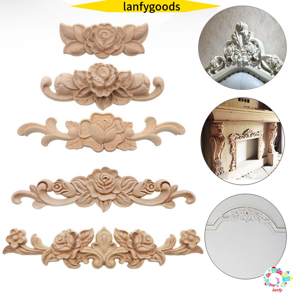 Miếng Gỗ Điêu Khắc Họa Tiết Phong Cách Châu Âu Dùng Trang Trí Khung Cửa/ Đồ Nội Thất Nhà Cửa Phong Cách Châu Âu Chất Lượng Cao