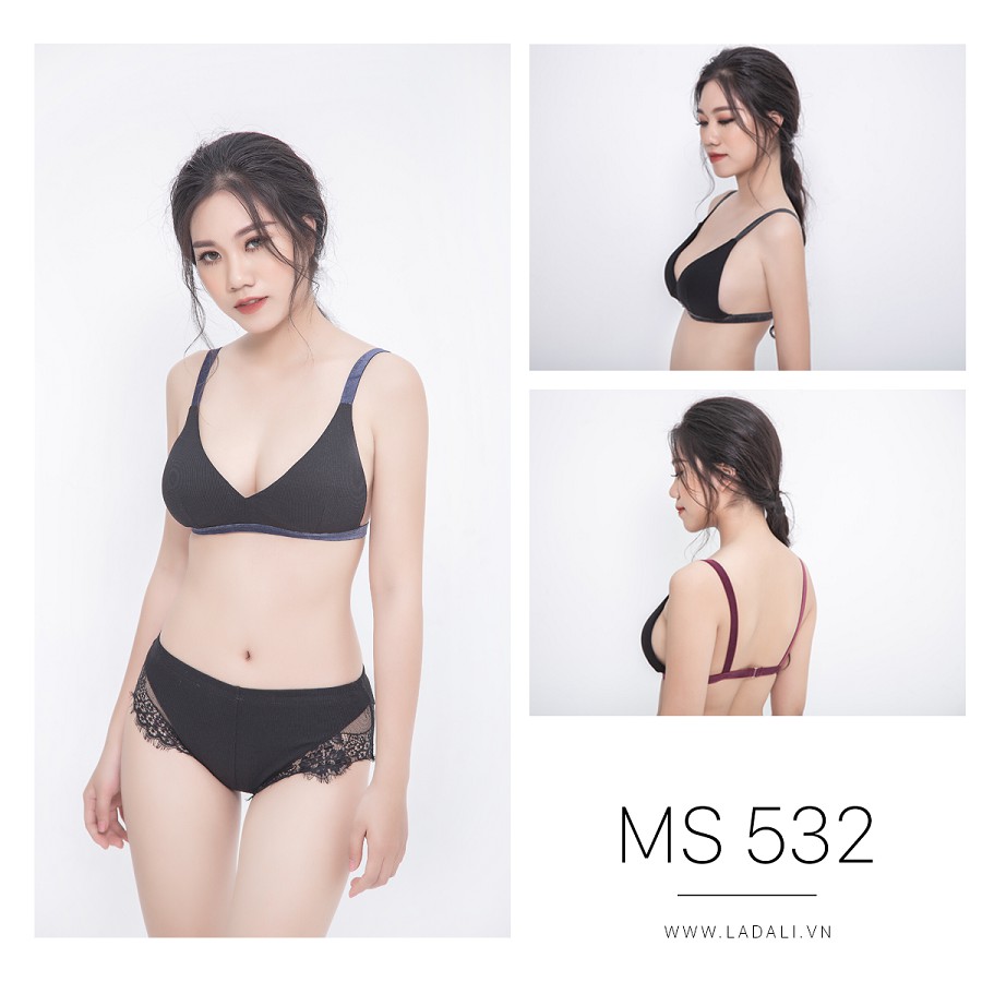 [DEAL SỐC] Áo Lót Cotton Dây Nhung 3 Màu Bralette Có Mút Đệm Cao Cấp - MS 532