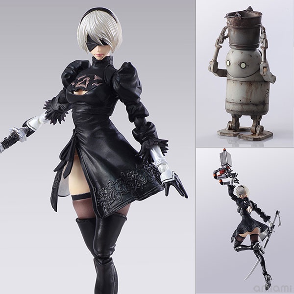 MÔ HÌNH CHÍNH HÃNG BRING ARTS NIER AUTOMATA 2B WITH MACHINE LIFEFORM
