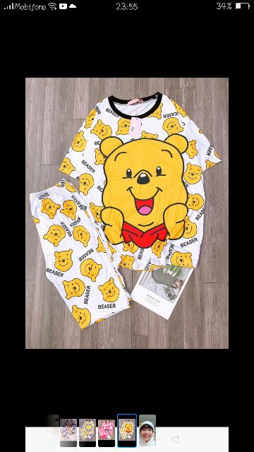 Đồ bộ thun lạnh 3D nữ mặc ở nhà từ 42-52kg | BigBuy360 - bigbuy360.vn