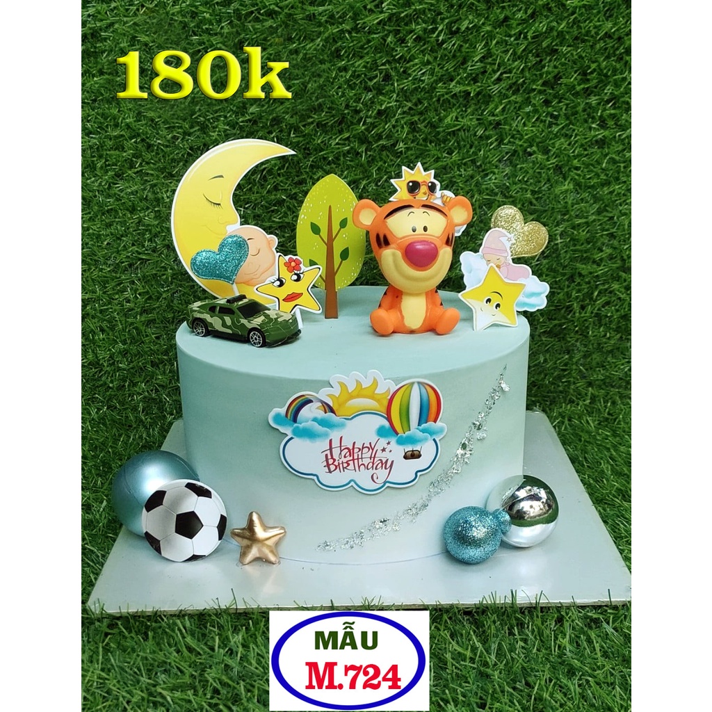 Trang trí tủ bánh - bánh mô hình- banh kem con hổ