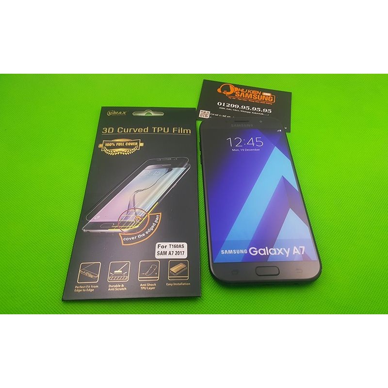 Miếng dán full màn hình Galaxy A7 2017 hiệu Vmax